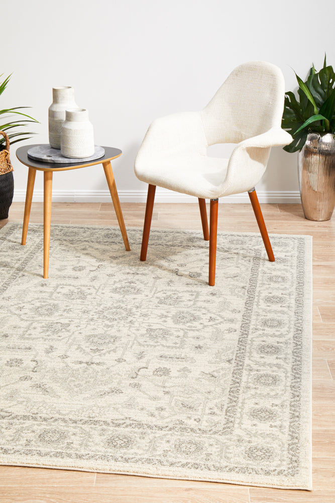 Summon Winter White Transitional Rug