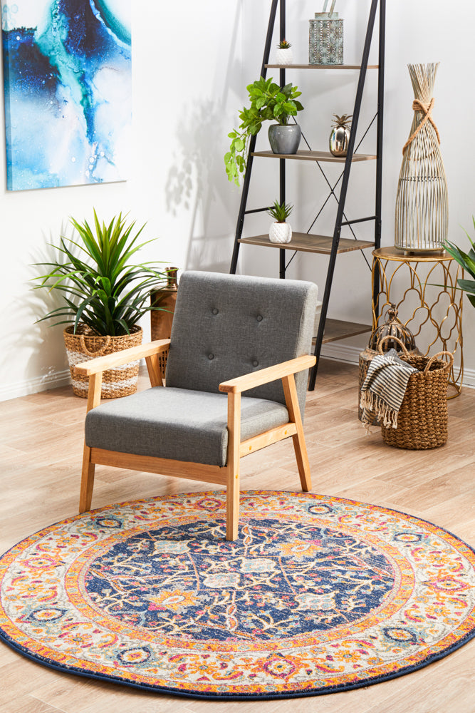 Summon Splash Multi Transitional Round Rug