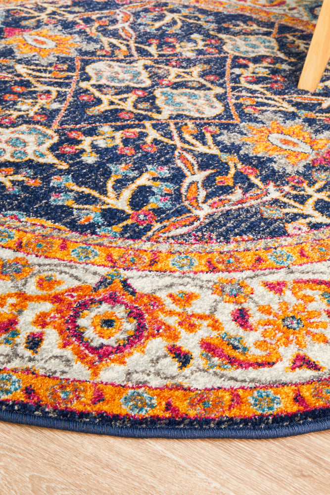 Summon Splash Multi Transitional Round Rug