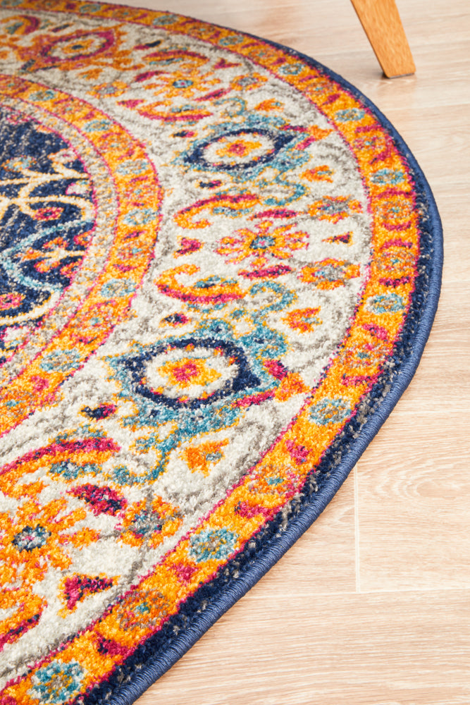 Summon Splash Multi Transitional Round Rug