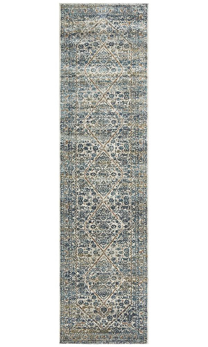 Summon Duality Silver Transitional Runner Rug