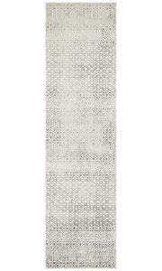 Summon Diamond Grey Transitional Runner Rug