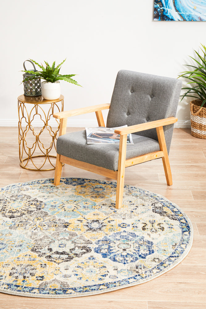 Summon Poppy Multi Transitional Round Rug