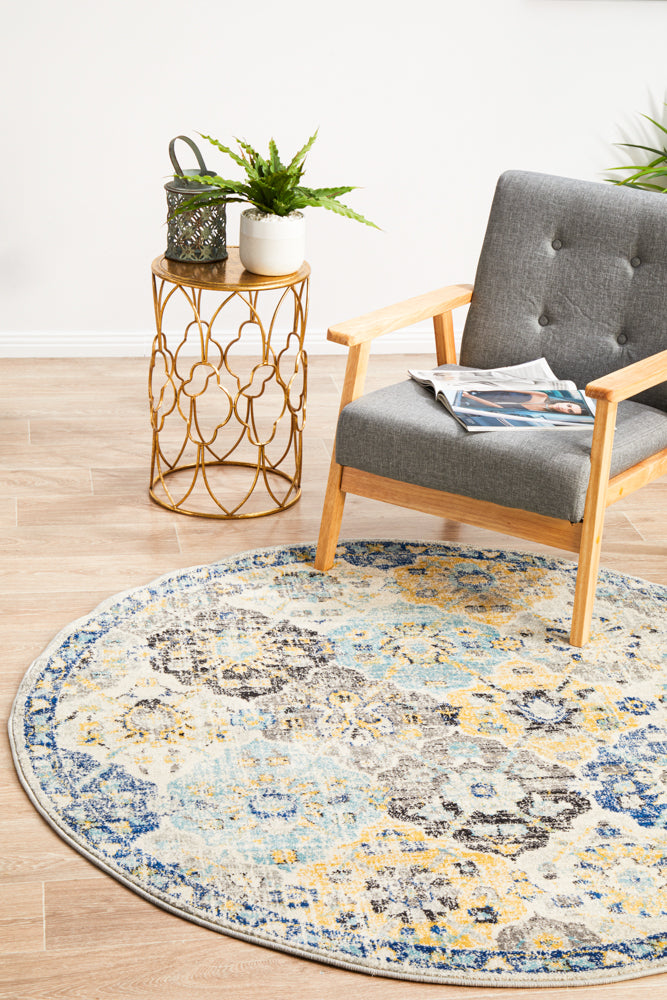 Summon Poppy Multi Transitional Round Rug