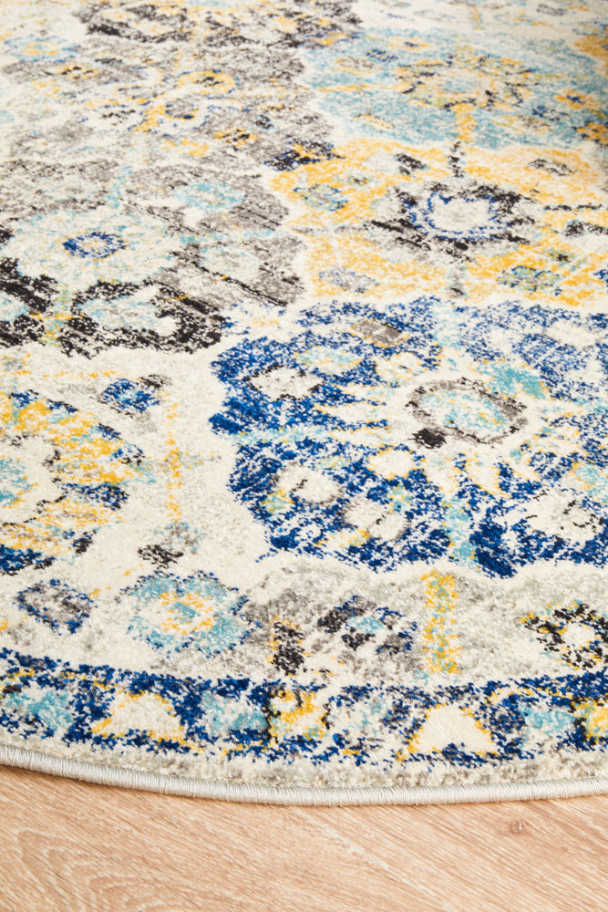 Summon Poppy Multi Transitional Round Rug