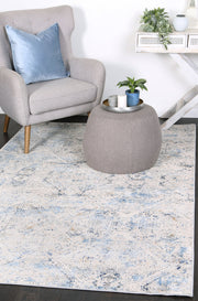 Appearance Ikat Navy Blue Rug