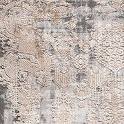 Heartburn Motive Grey Runner Rug