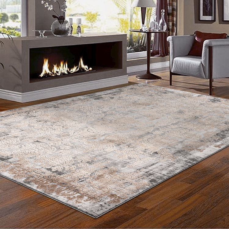 Heartburn Motive Grey Runner Rug