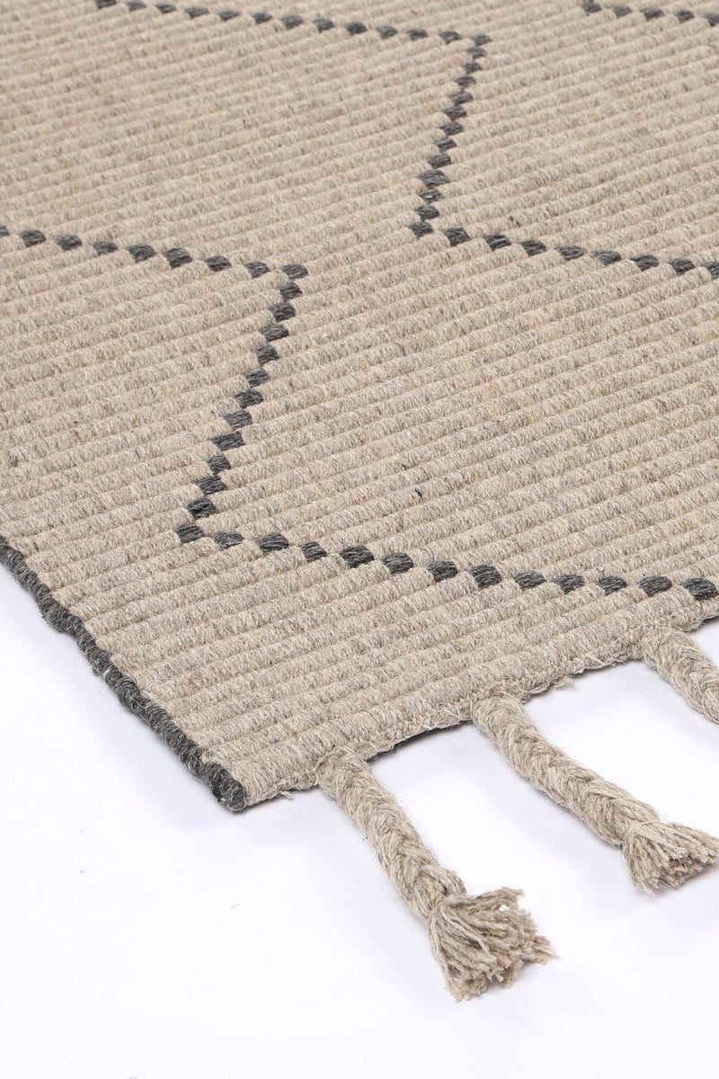 Leilani Diamond Tassel Ash Rug
