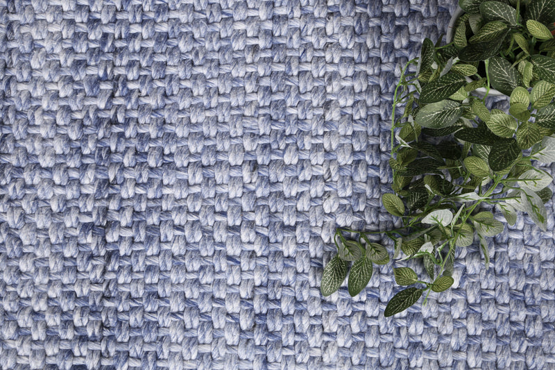 Zayna Chignon Wool Blend Blue Rug