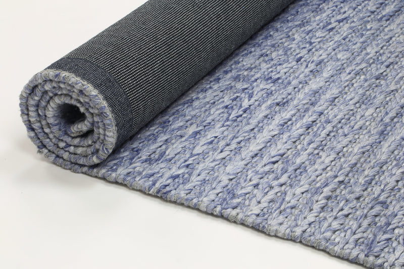 Zayna Cue Wool Blend Blue Rug