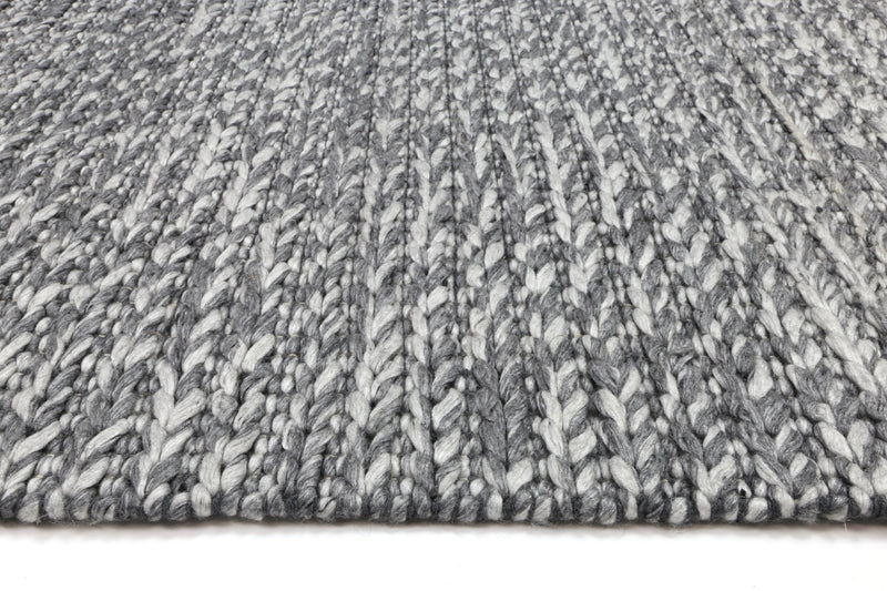 Zayna Cue Wool Blend Charcoal Rug