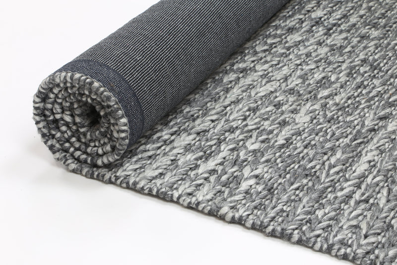 Zayna Cue Wool Blend Charcoal Rug