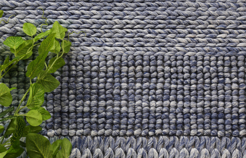 Zayna Grace Wool Blend Blue Rug