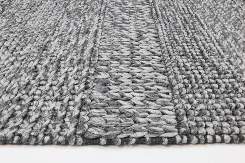 Zayna Grace Wool Blend Charcoal Rug