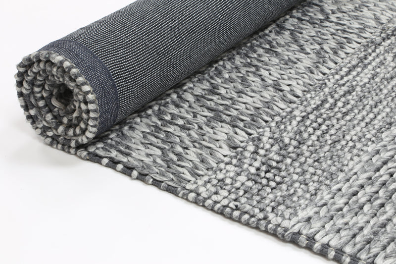 Zayna Grace Wool Blend Charcoal Rug