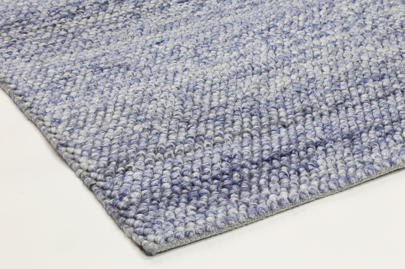 Zayna Loopy Wool Blend Blue Rug