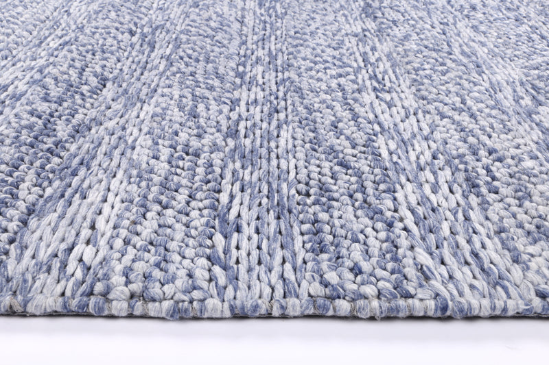 Zayna Ringlets Wool Blend Blue Rug