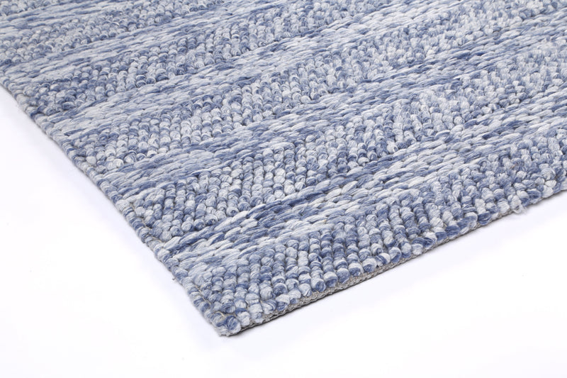 Zayna Ringlets Wool Blend Blue Rug