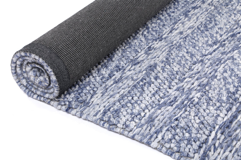 Zayna Ringlets Wool Blend Blue Rug