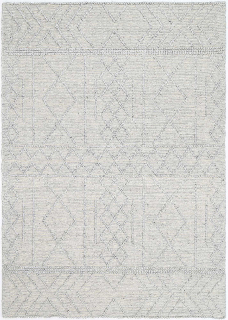 Himalaya Diamond Tribal Grey Wool Rug