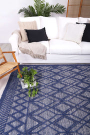 Himalaya Tribal Blue Wool Rug