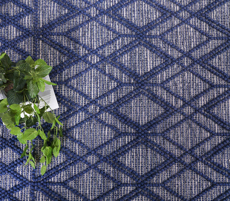 Himalaya Tribal Blue Wool Rug