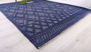 Himalaya Tribal Blue Wool Rug