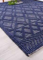 Himalaya Tribal Blue Wool Rug