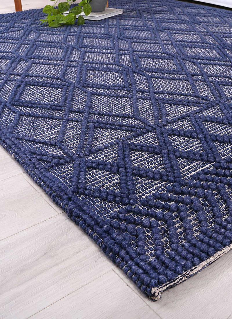 Himalaya Tribal Blue Wool Rug
