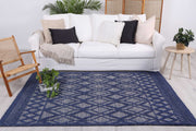 Himalaya Tribal Blue Wool Rug