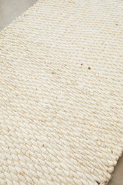 Apiary White Runner Rug