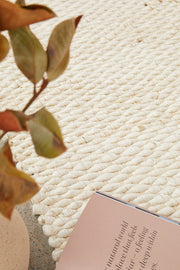 Apiary White Runner Rug
