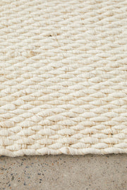 Apiary White Runner Rug