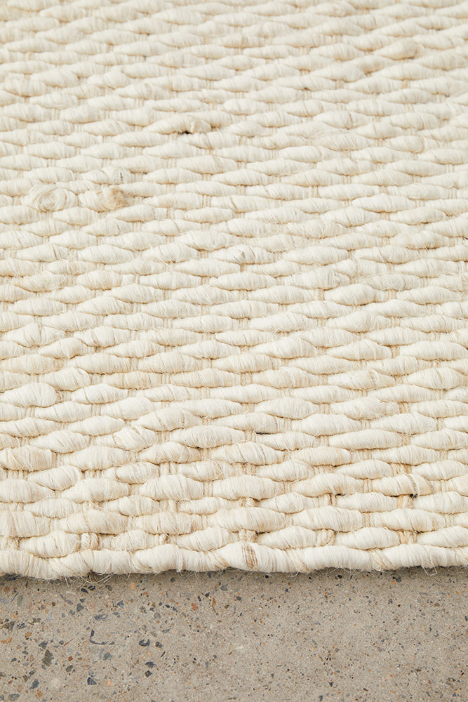 Apiary White Runner Rug