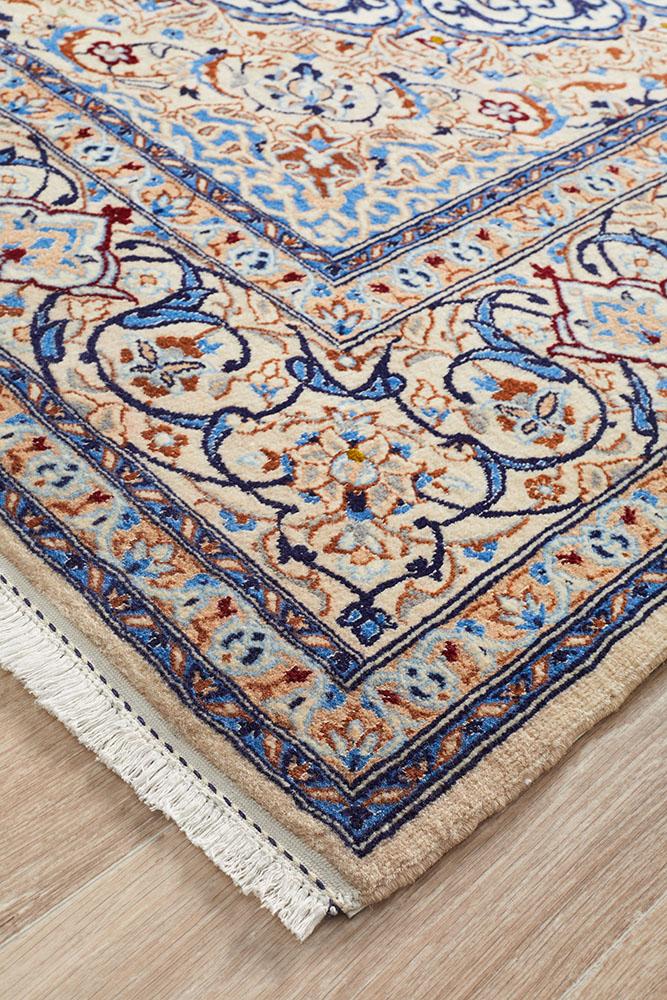 PERSIAN NAEN 14 Blue Beige Rug