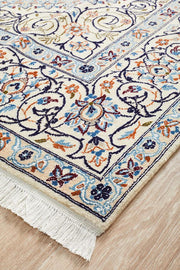 PERSIAN NAEN 14 Blue Cream Rug