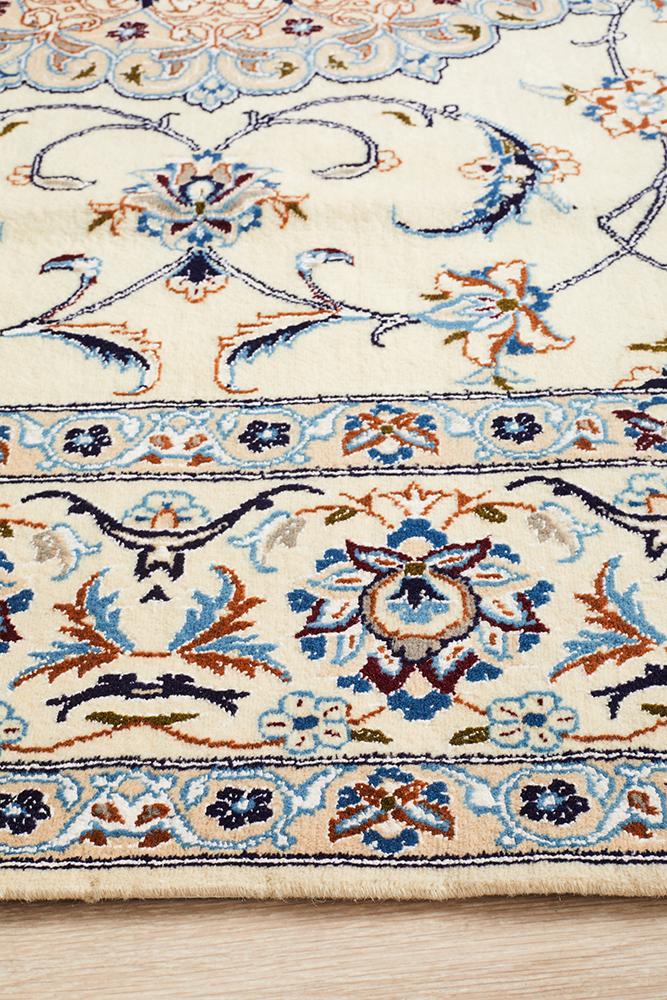 PERSIAN NAEN 14 Blue Cream Rug