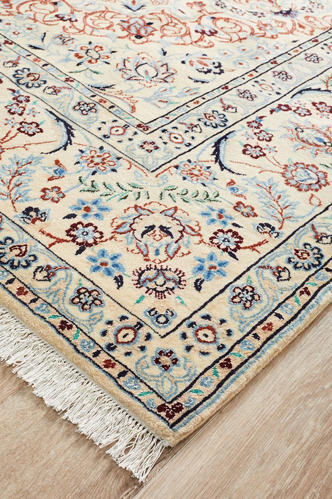 PERSIAN NAEN 14 Blue Red Rug