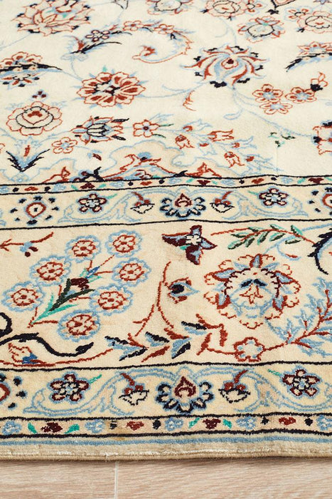 PERSIAN NAEN 14 Blue Red Rug