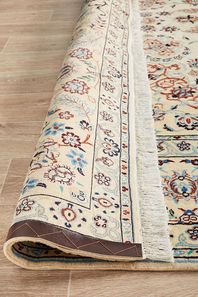 PERSIAN NAEN 14 Blue Red Rug