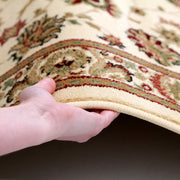 Traditional Floral Design Ivory Rug