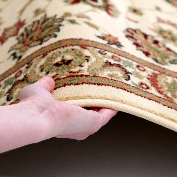 Traditional Floral Design Ivory Rug