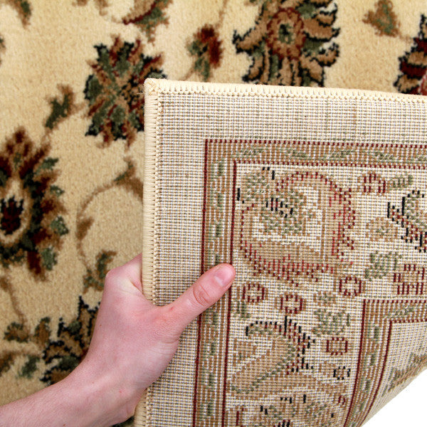 Traditional Floral Design Ivory Rug