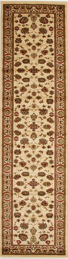 Traditional Floral Design Ivory Rug