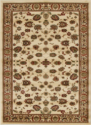 Traditional Floral Design Ivory Rug