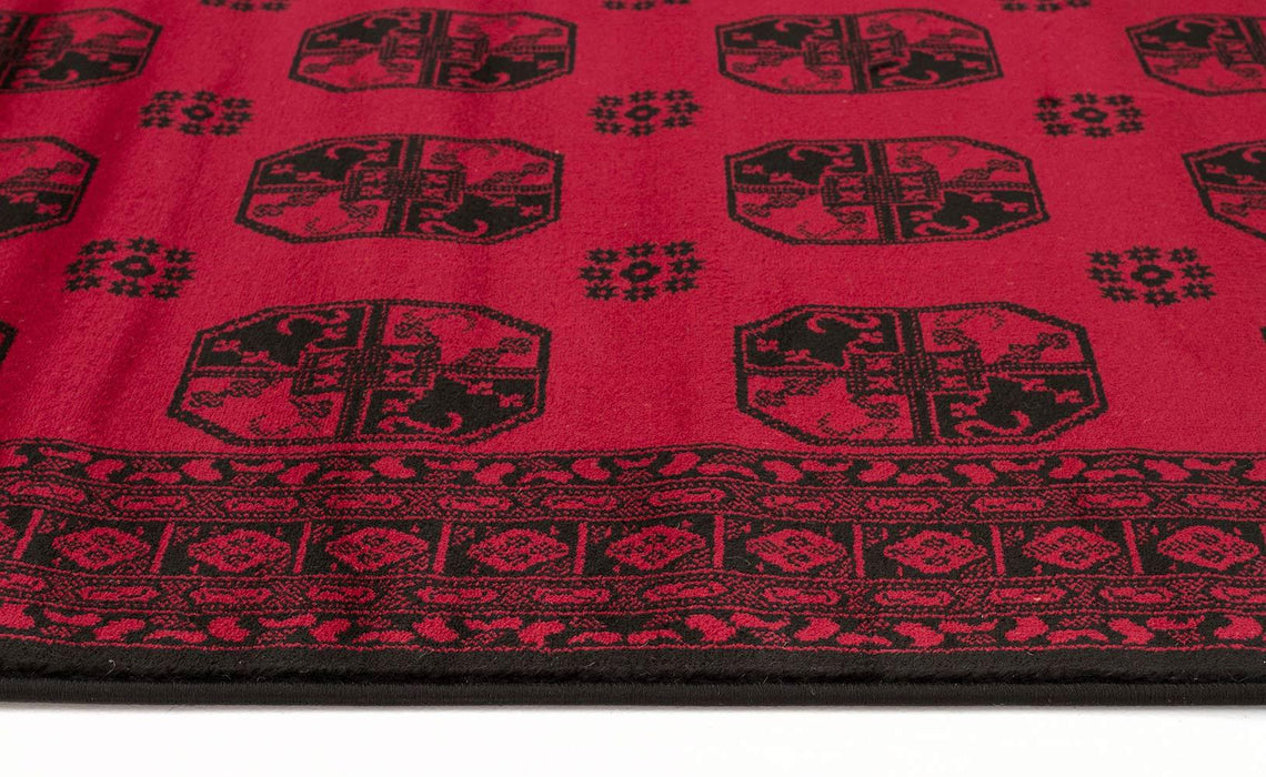 Classic Afghan Design Red Rug