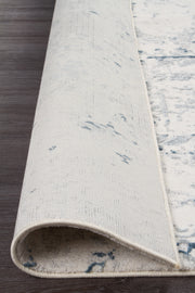 Farah Distressed Contemporary Rug White Blue Grey