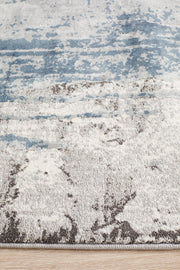 Roxana Distressed Timeless Blue Grey White Runner Rug