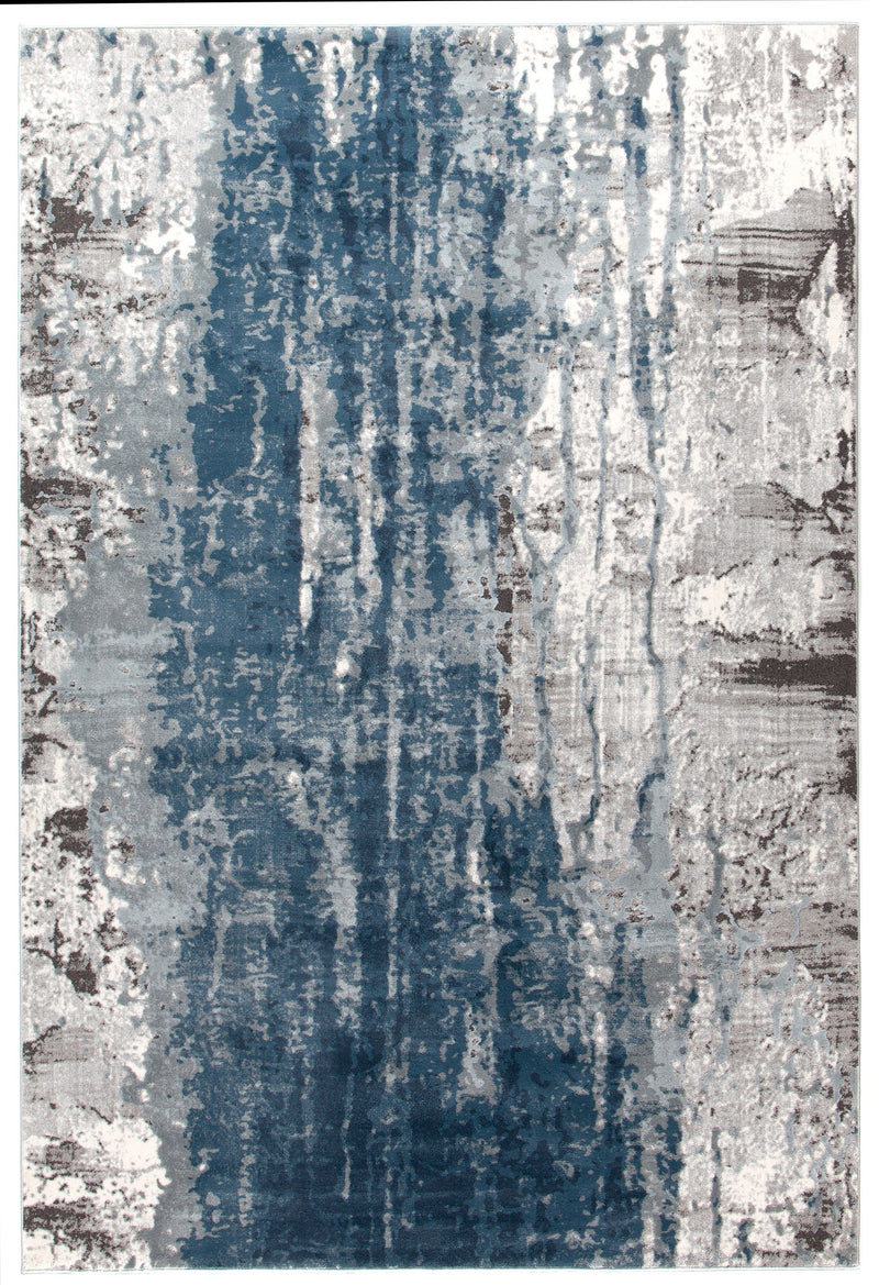 Roxana Distressed Timeless Rug Blue Grey White